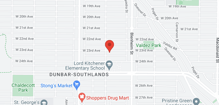 map of 3476 W 23RD AVENUE